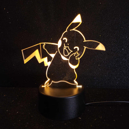 Playful Pikachu Shaped LED Night Light Dark