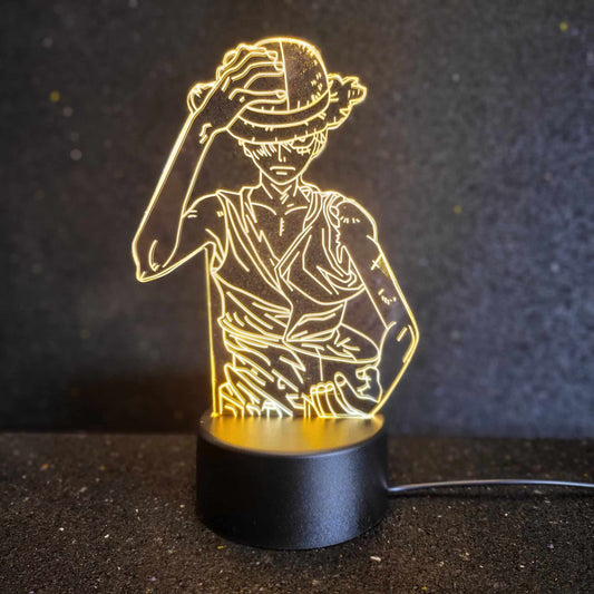 Serious Luffy Character Night Light for One Piece Fans