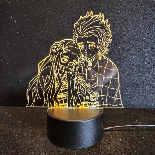 Tanjiro & Nezuko Character Night Light for Demon Slayer Fans