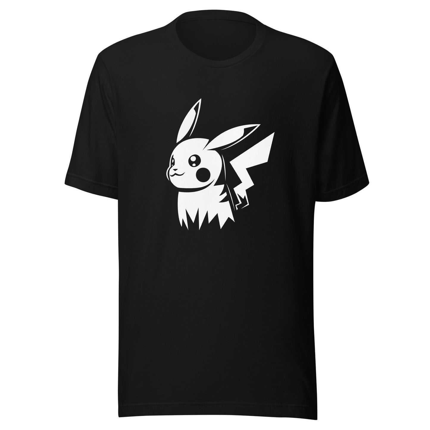 Pikachu Full Front T-Shirt - Vibrant Design Front View Black