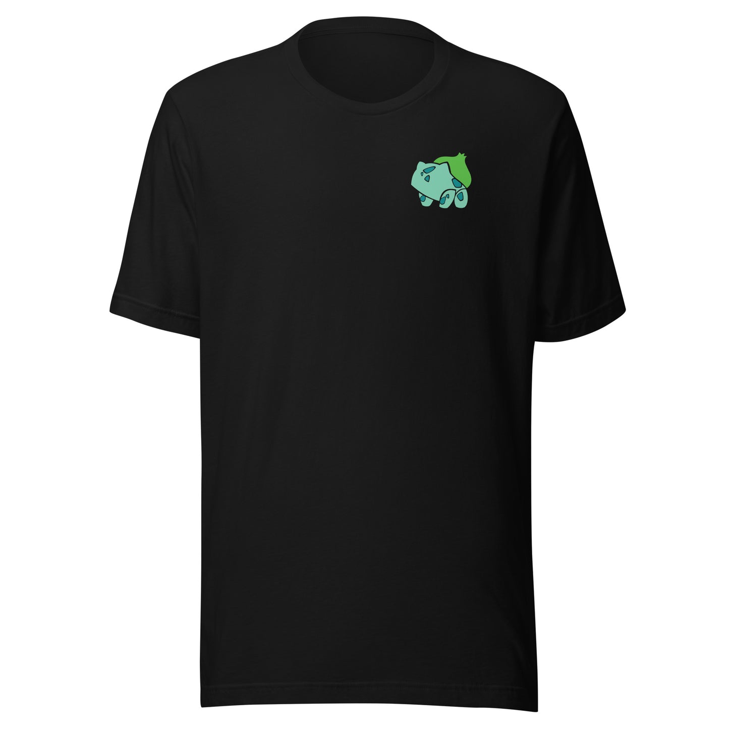 Minimalist Pokémon Bulbasaur T-Shirt design Black