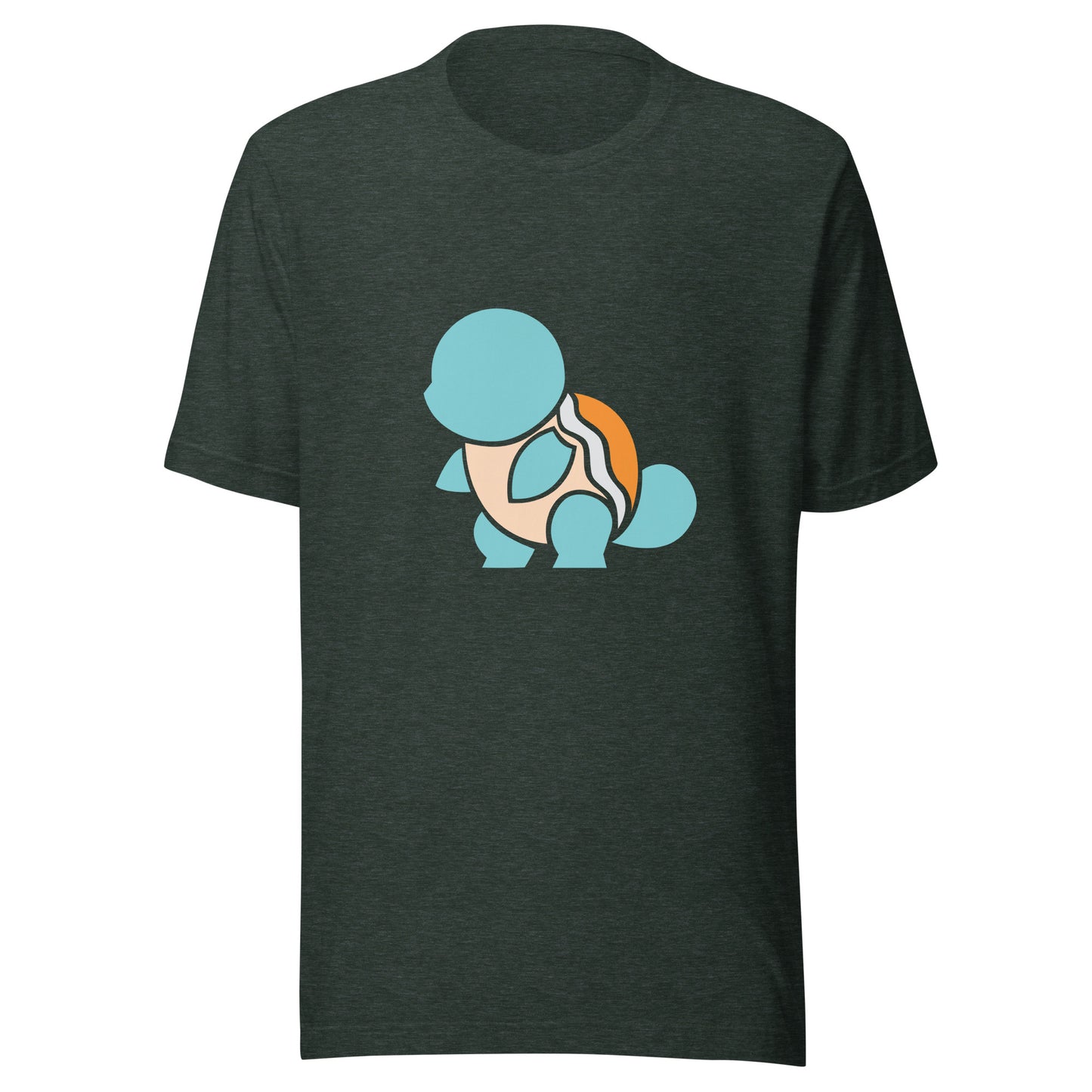 Comfortable Fabric Texture - Squirtle Full Front Tee Detail Forest Heather