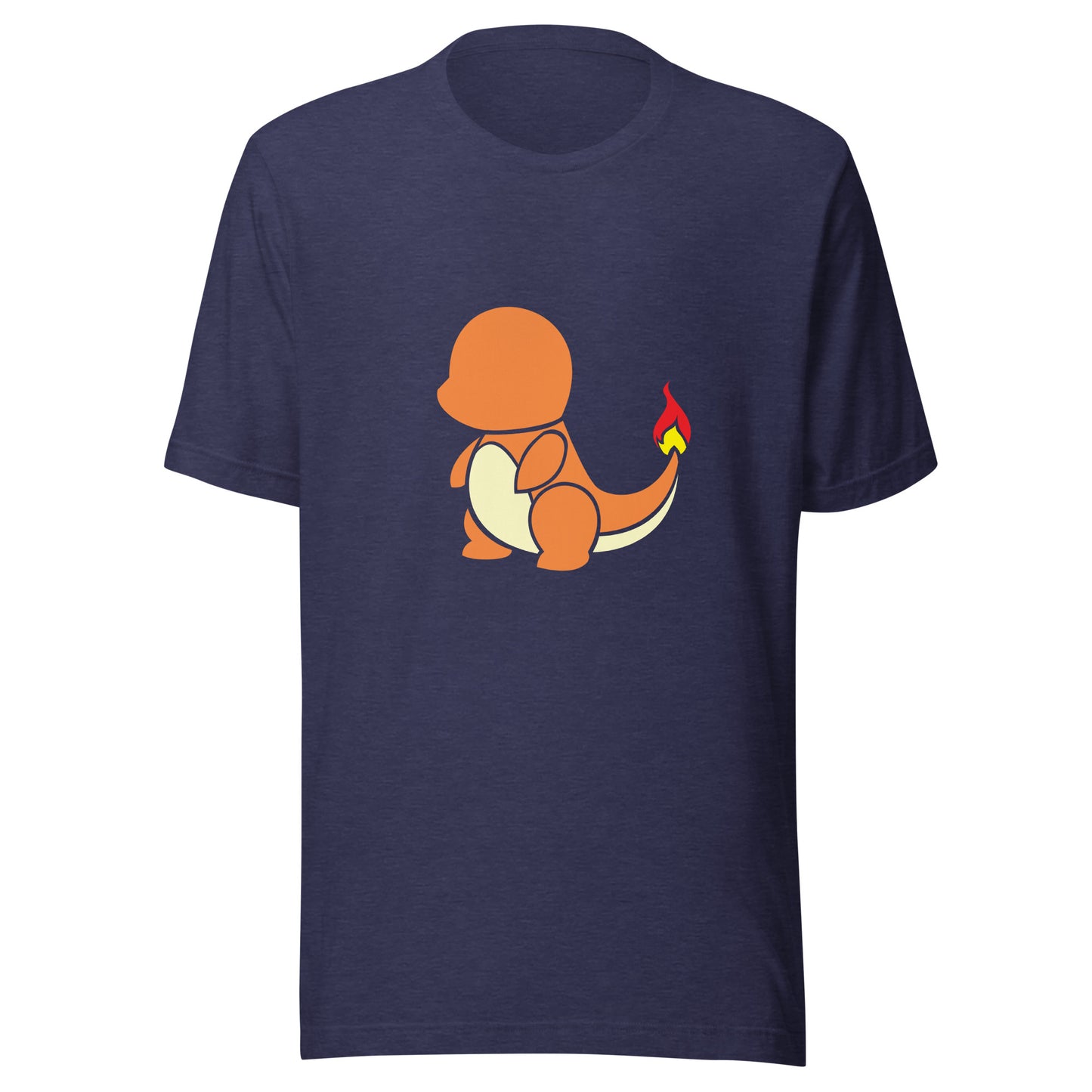 Large Charmander logo on Pokémon T-Shirt Midnight Navy 