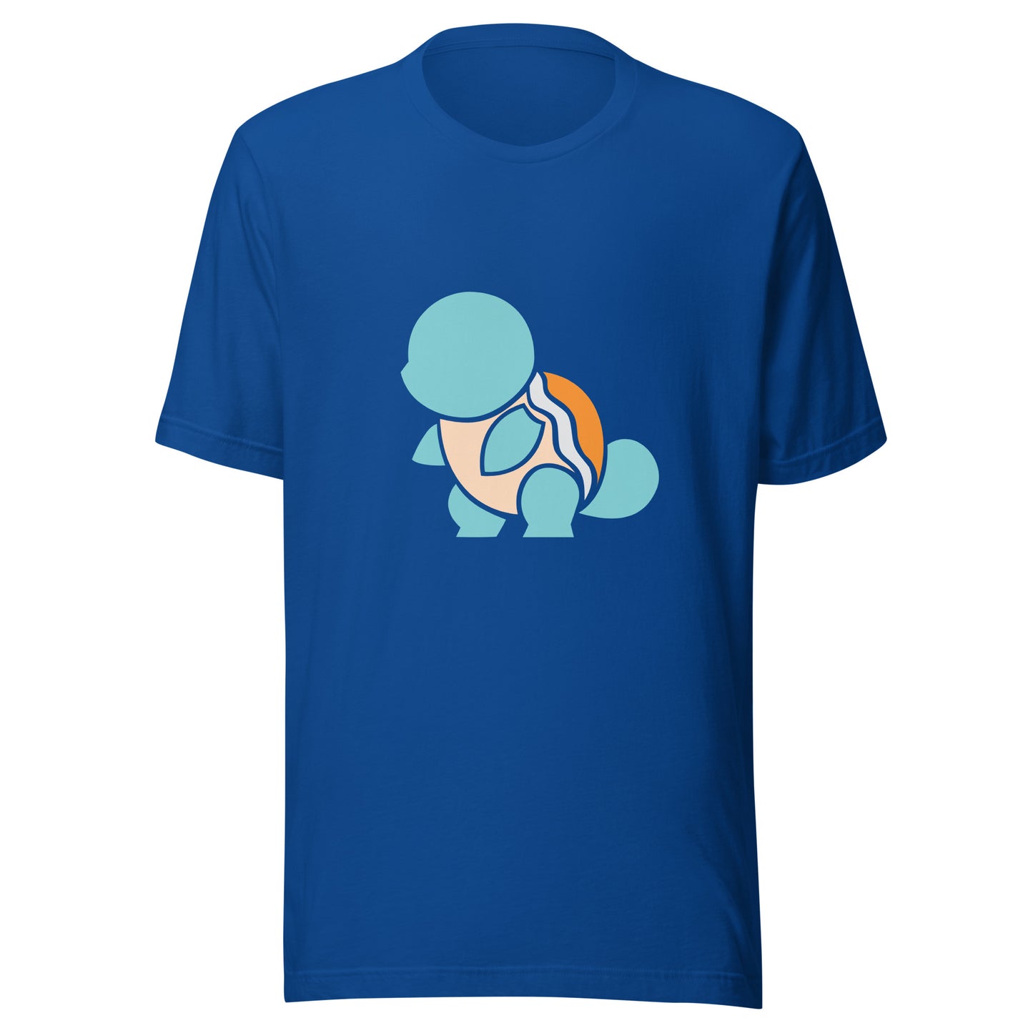 Embroidered Pokémon Logo Detail on Squirtle Full Front Tee Royal Blue