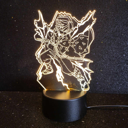 Demon Slayer Zenitsu Frontal Stance Lamp - Front View